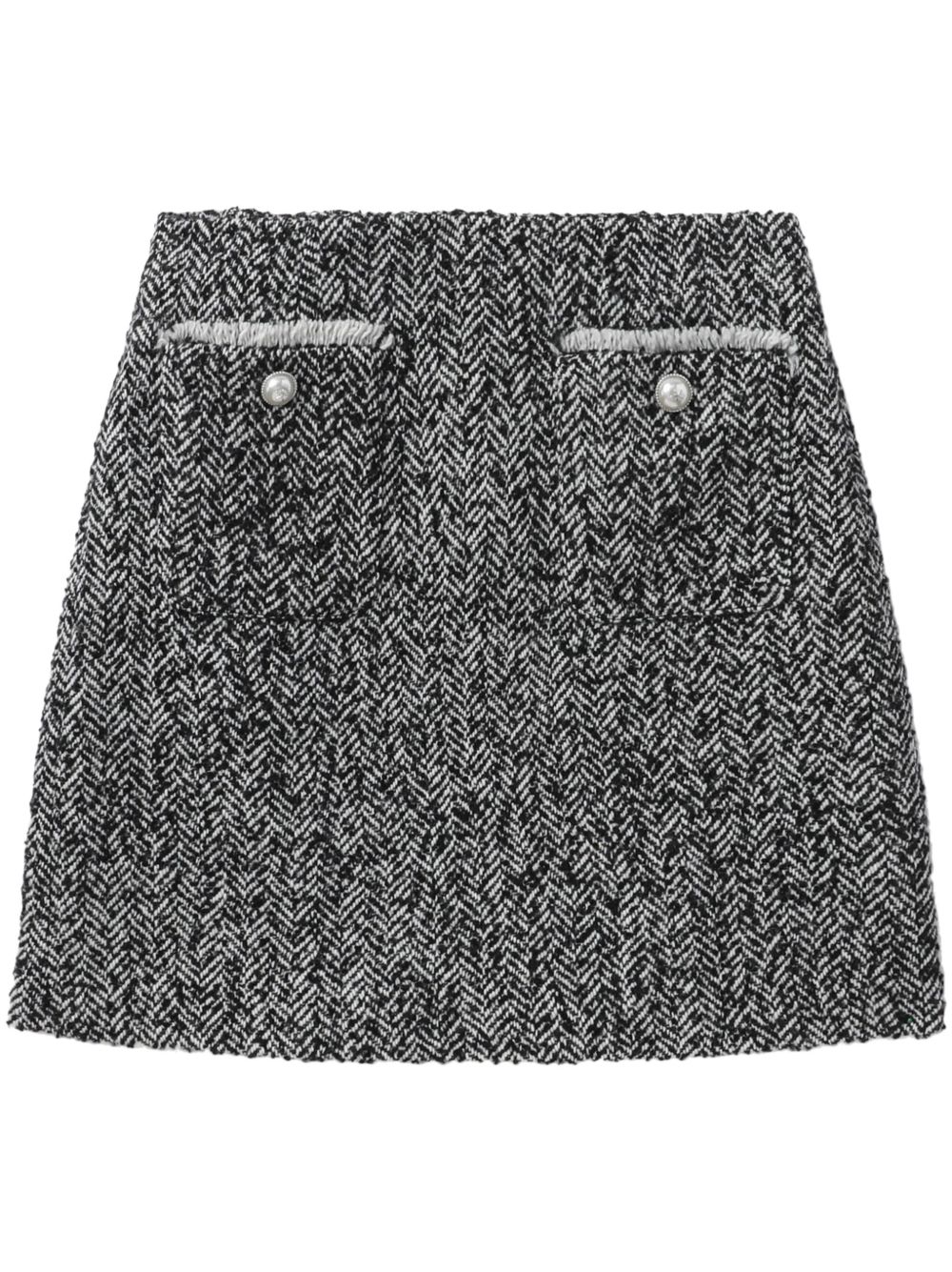Houndstooth miniskirt - Grey