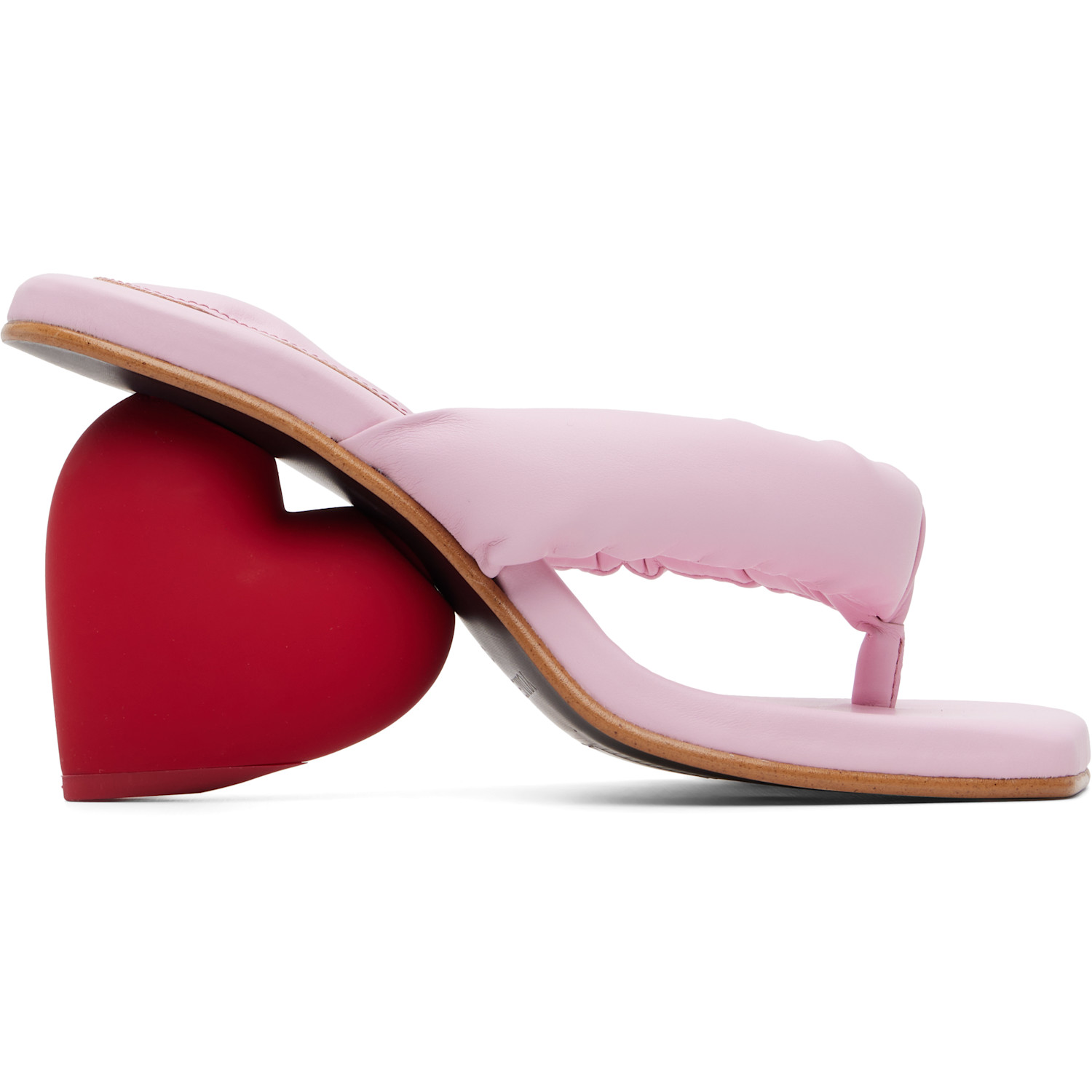 Pink Love Mule Heeled Sandals