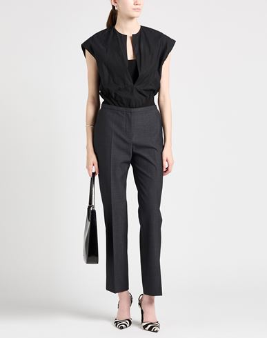 Woman Pants Charcoal Size 4 Polyester, Virgin Wool, Elastane