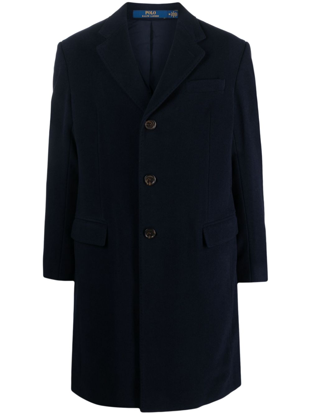 Mid-length single-breasted coat - Blue