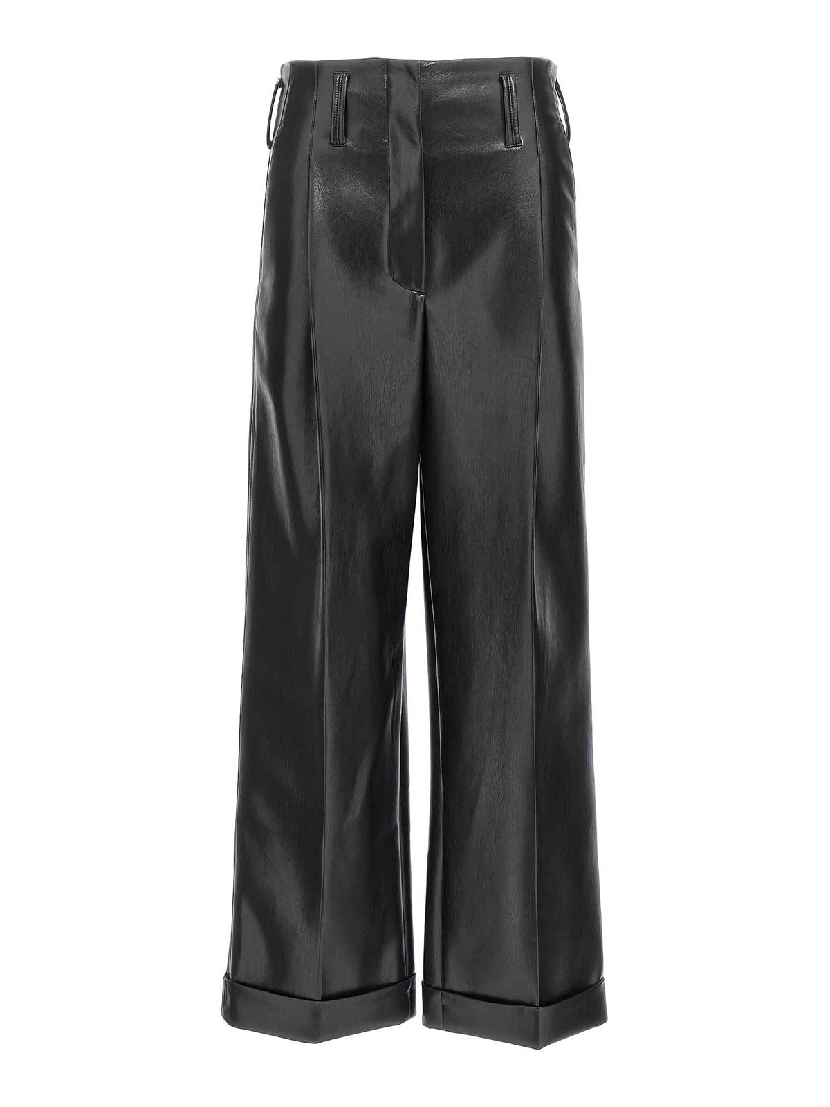 Faux leather trousers