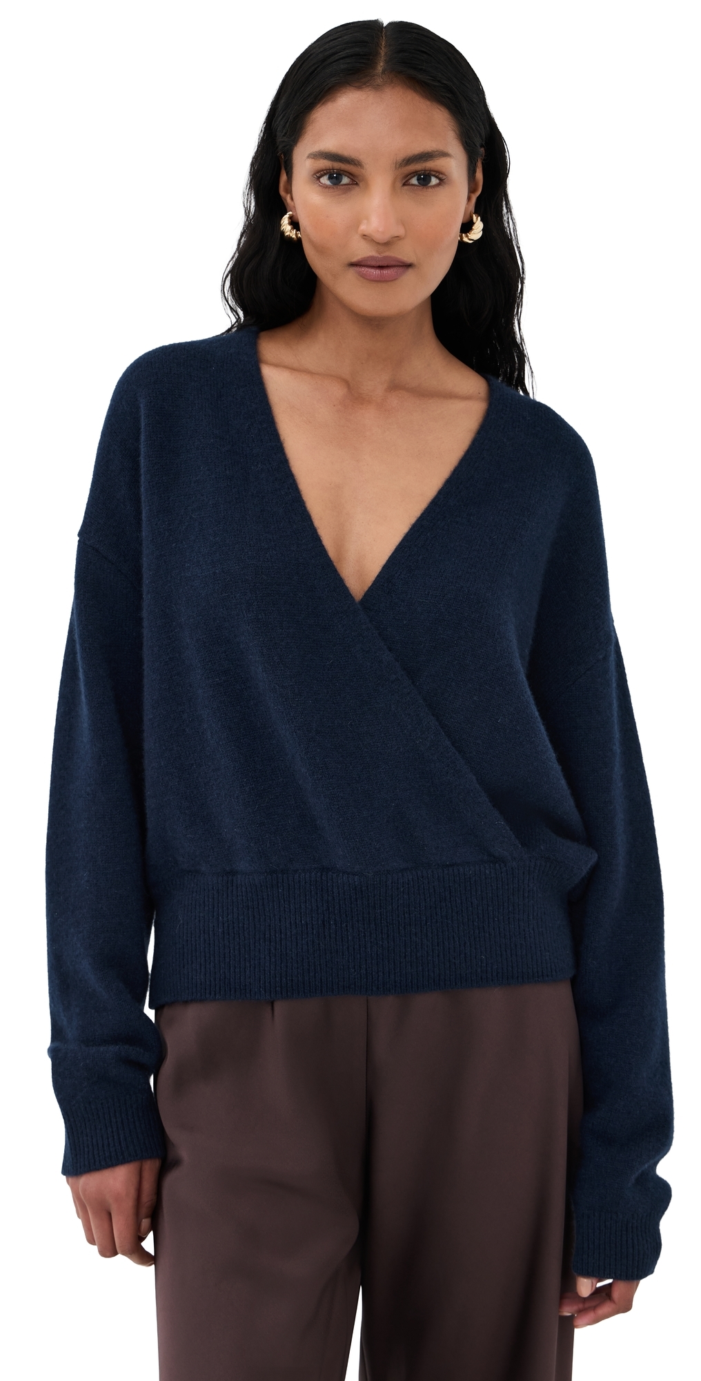 Koda Wrap Cashmere Sweater Midnight Navy 