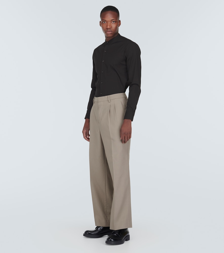 Cotton-blend poplin shirt