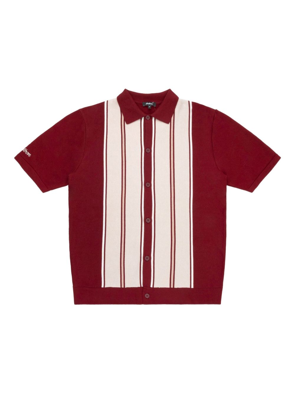 Striped short-sleeve shirt - Red