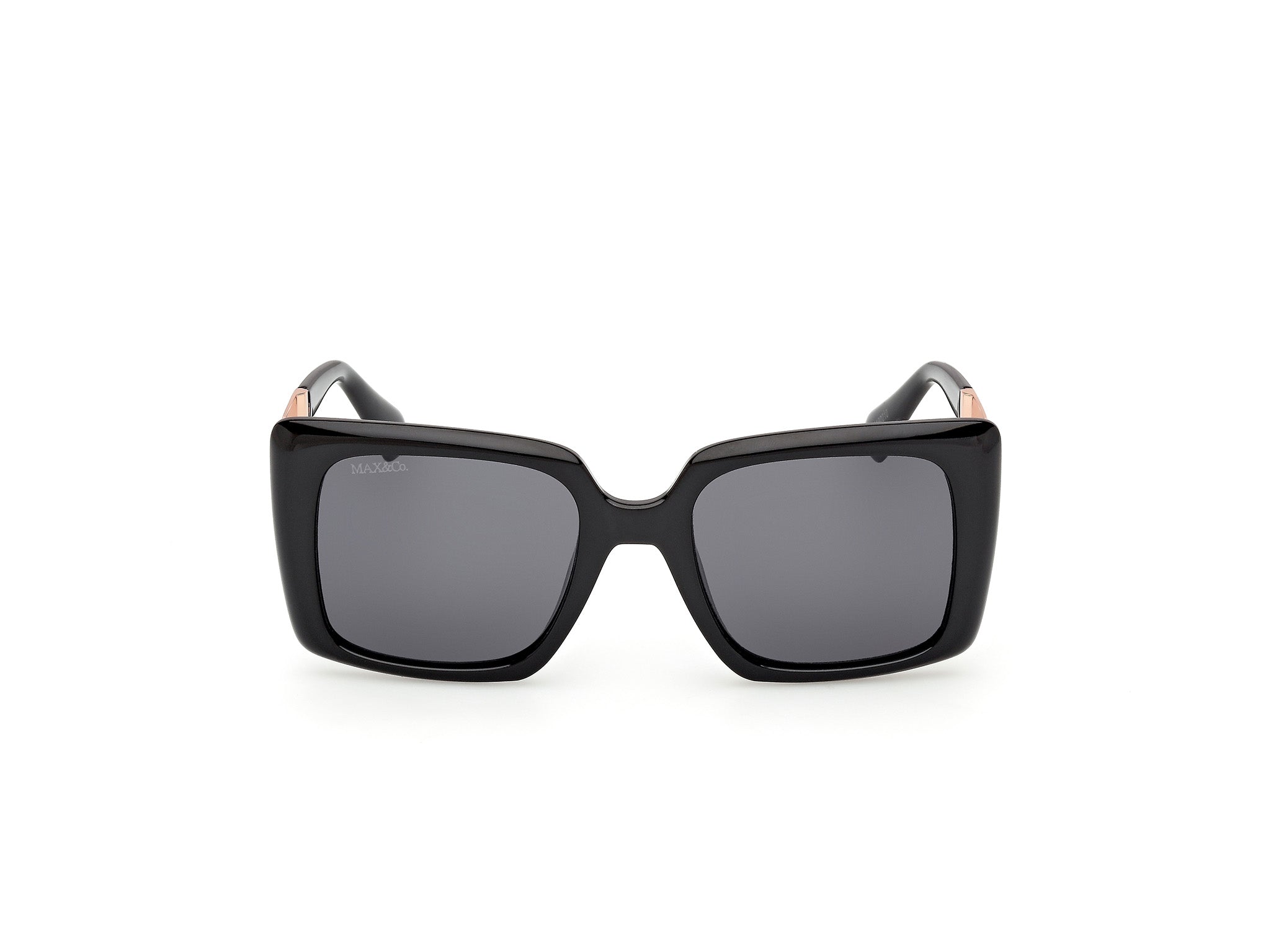 MAX&Co Donna MAX&Co MO0134 01A Occhiali da sole Iniettato Nero Fumo Squadrata Normale