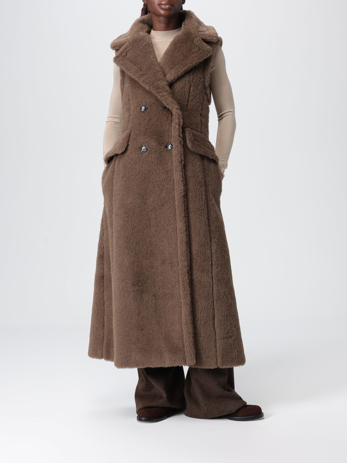Coat Woman color Brown