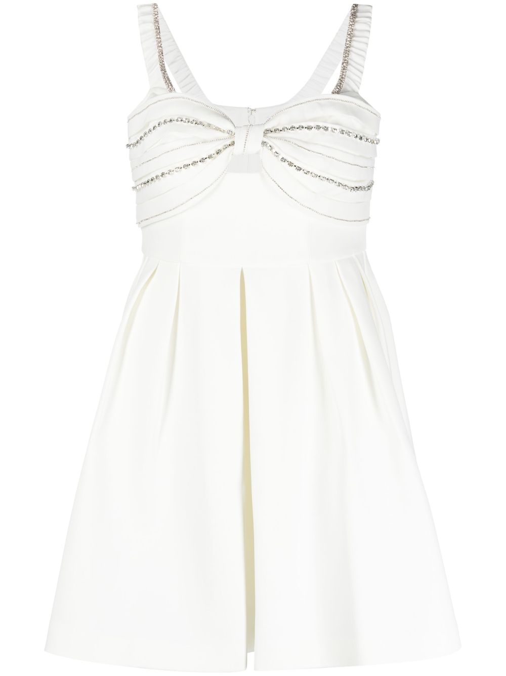 Crystal-embellished mini dress - White
