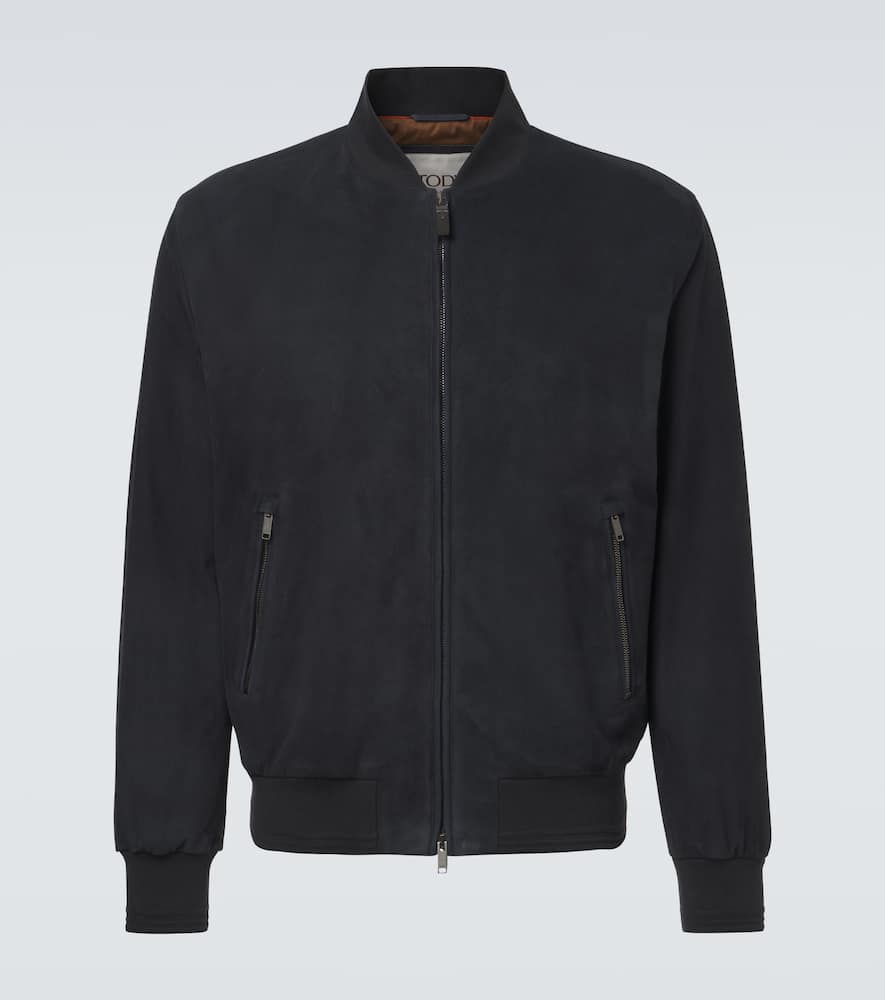 Suede bomber jacket