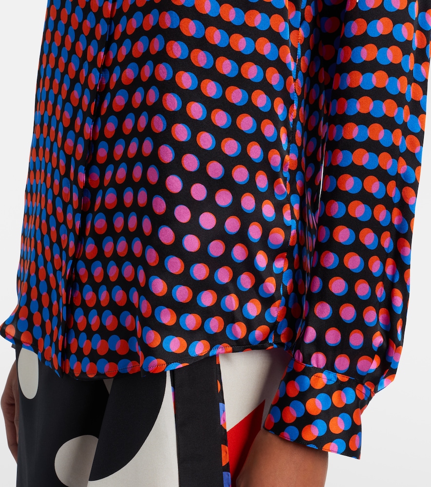 Polka-dot silk shirt