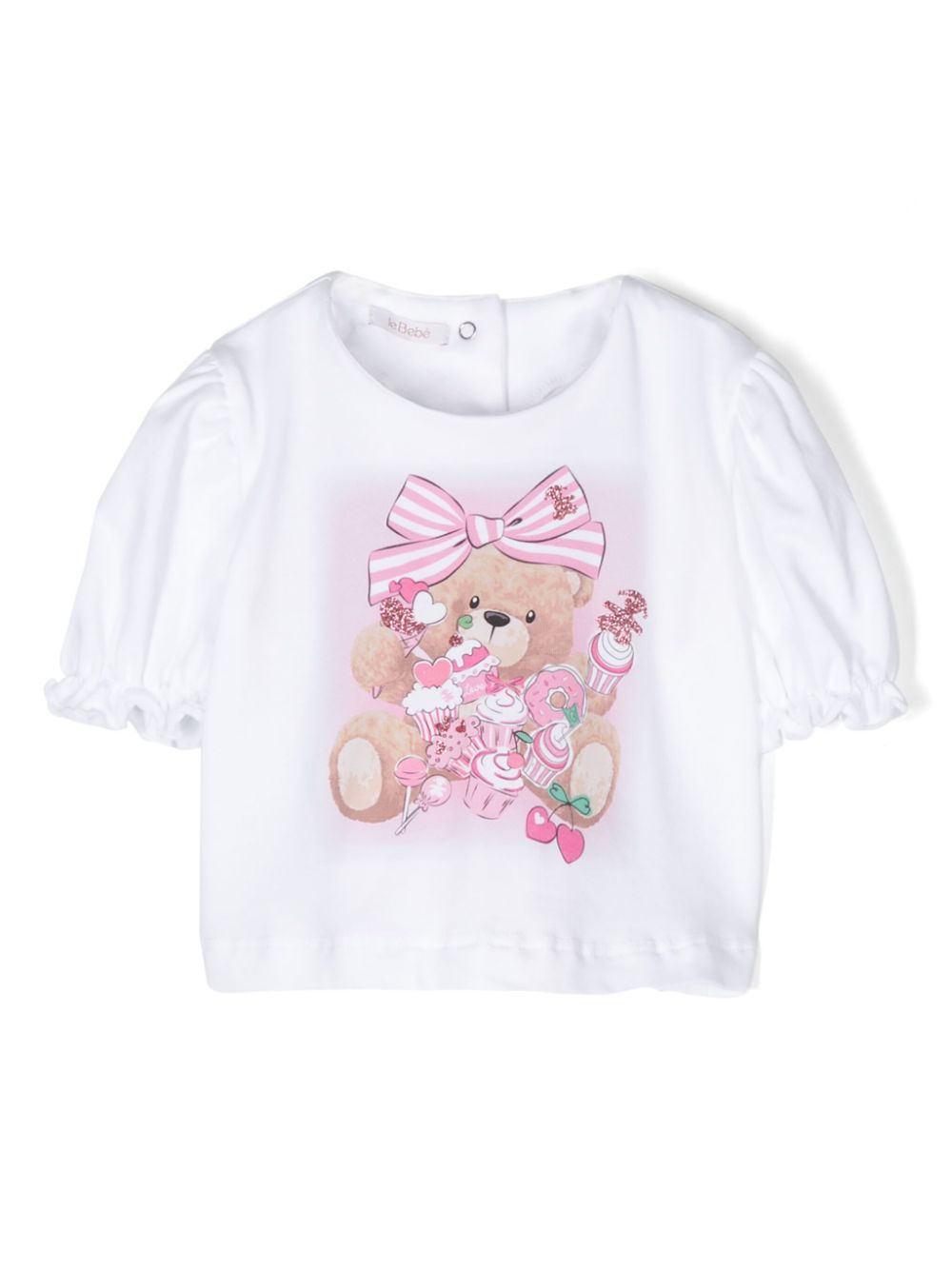 Bear-print T-shirt - White