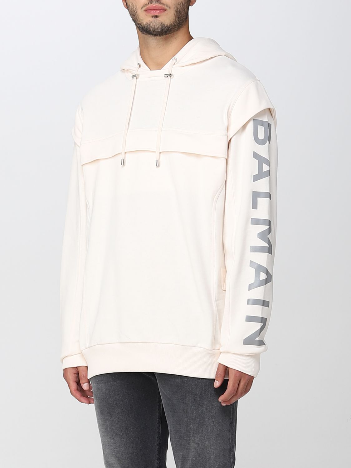 Sweatshirt Men color Beige