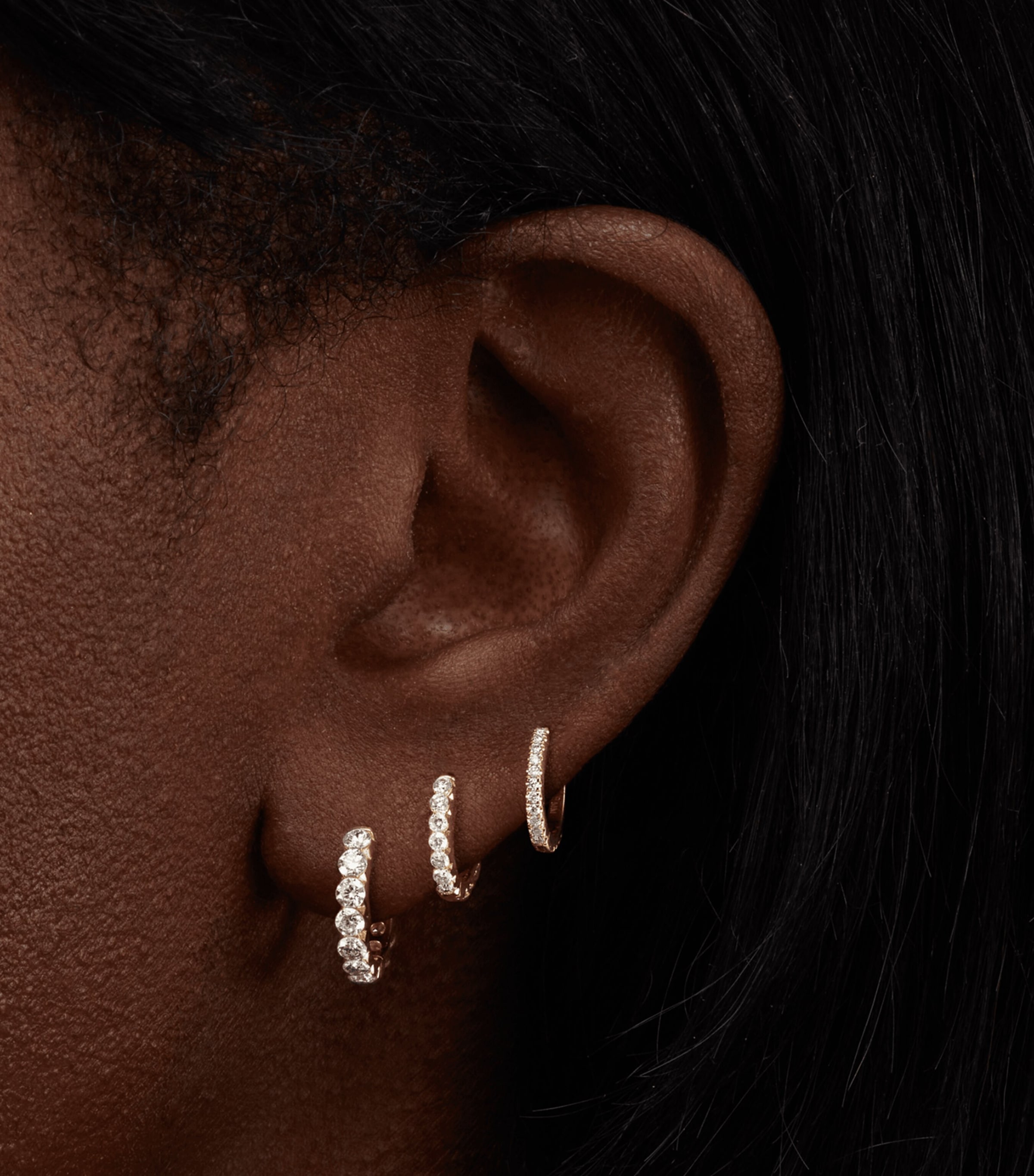 Diamond Eternity Single Hoop Earring