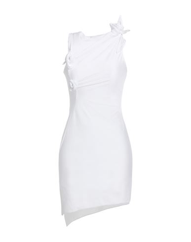 Woman Mini dress White Size L Polyamide, Elastane