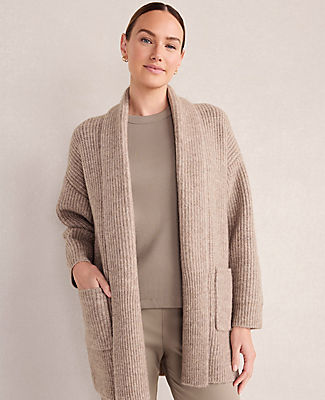 Ann Taylor Haven Well Within Lofty Knit Shawl Collar Cardigan