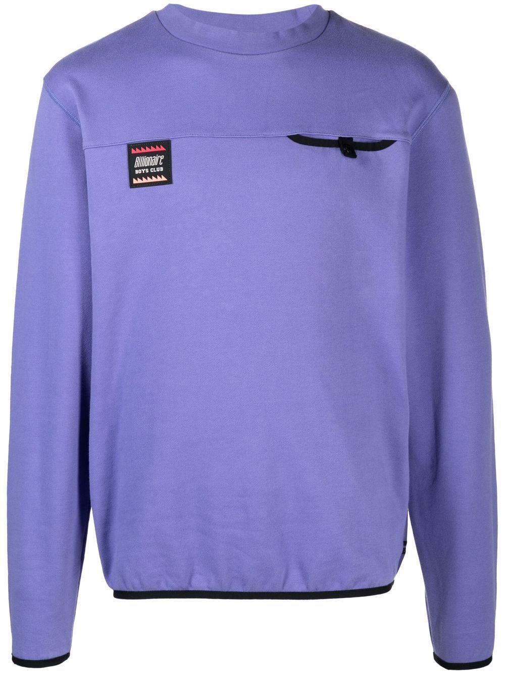 Graphic-print cotton jumper - Purple