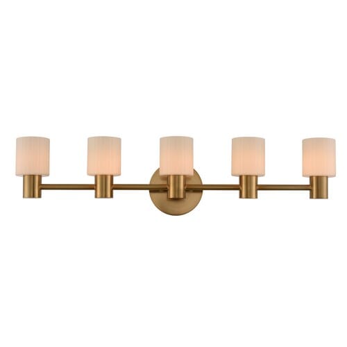 Harlowe 5-Light 34" Bathroom Vanity Light in Winter Bra