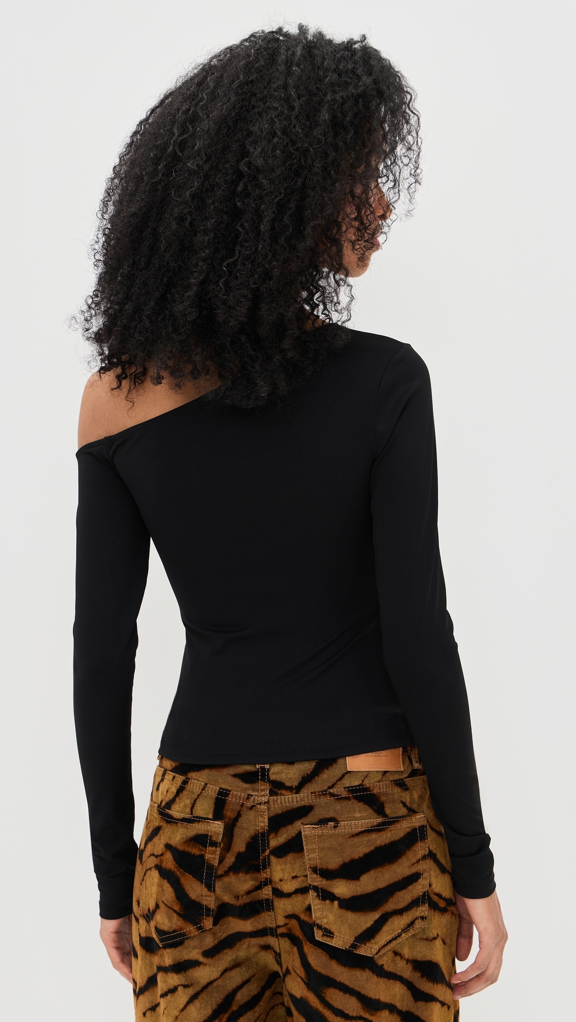Weightless Sculpting One Shoulder Top Black001