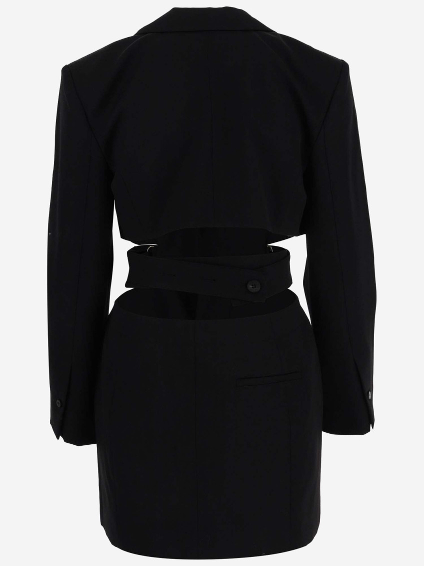 LA ROBE BARI MINI DRSS LS PLUNGE NCK BLACK
