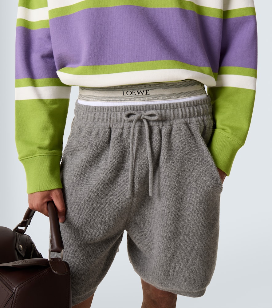 Wool-blend shorts