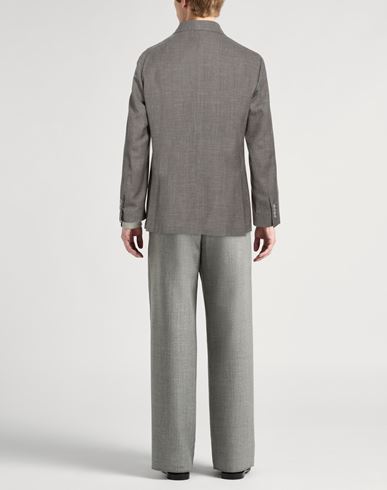 Man Blazer Taupe Size 42 Wool, Silk, Linen