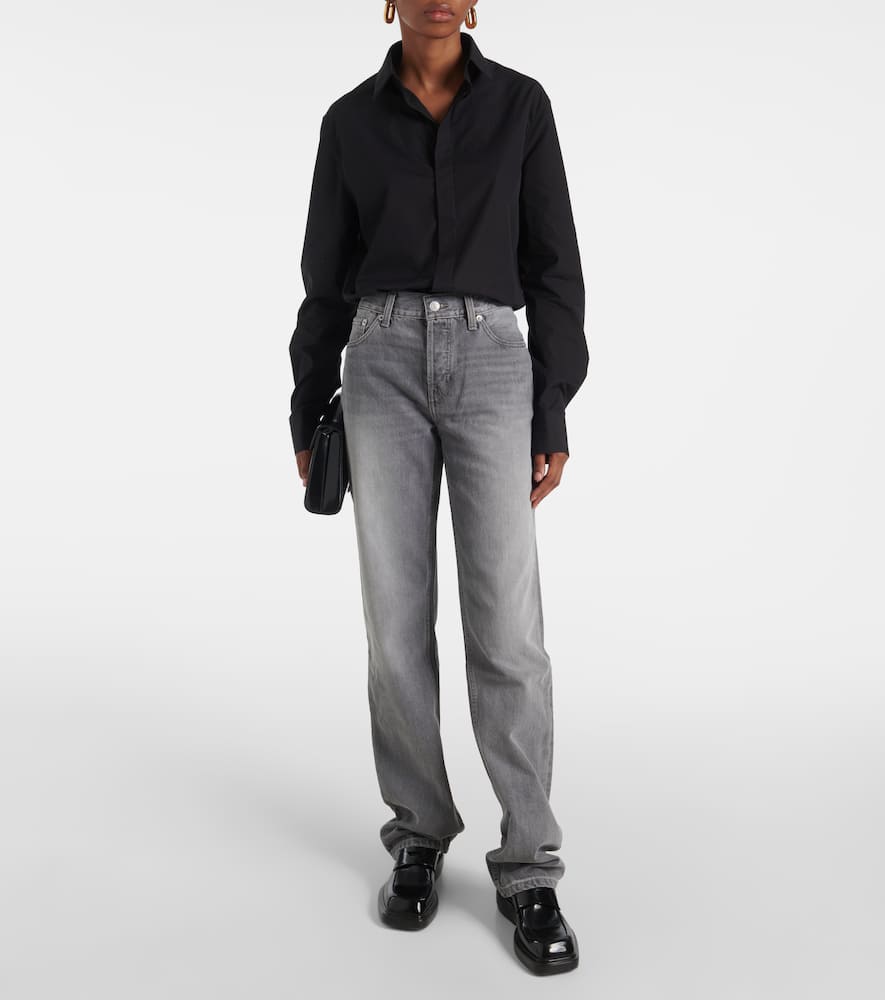 High-rise straight jeans