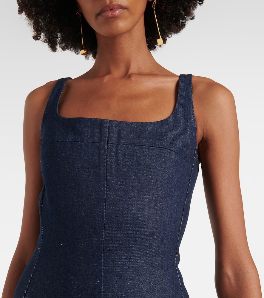La robe de-Nîmes Spoglio denim bustier dress