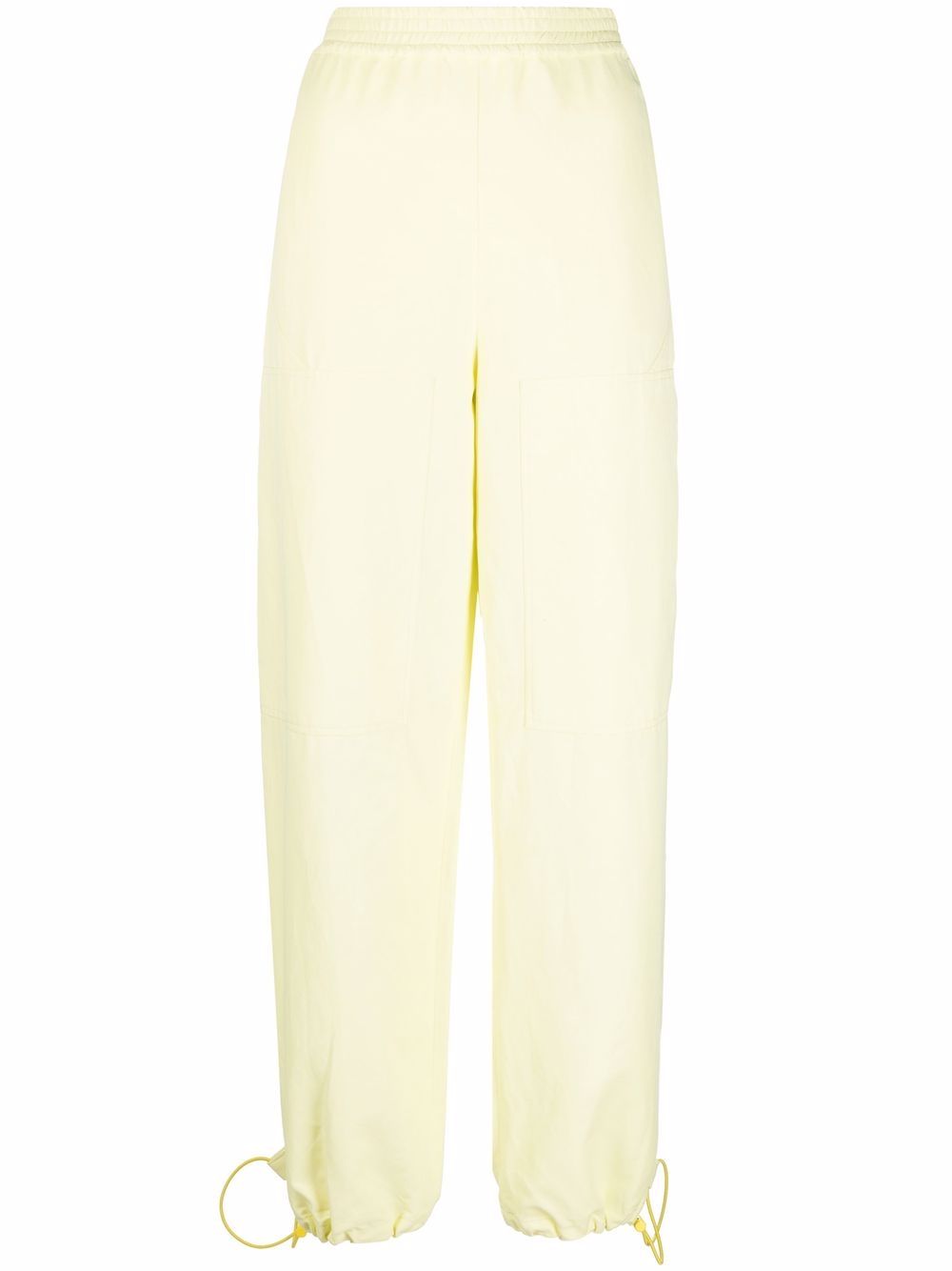 Drawstring cuff track pants - Yellow