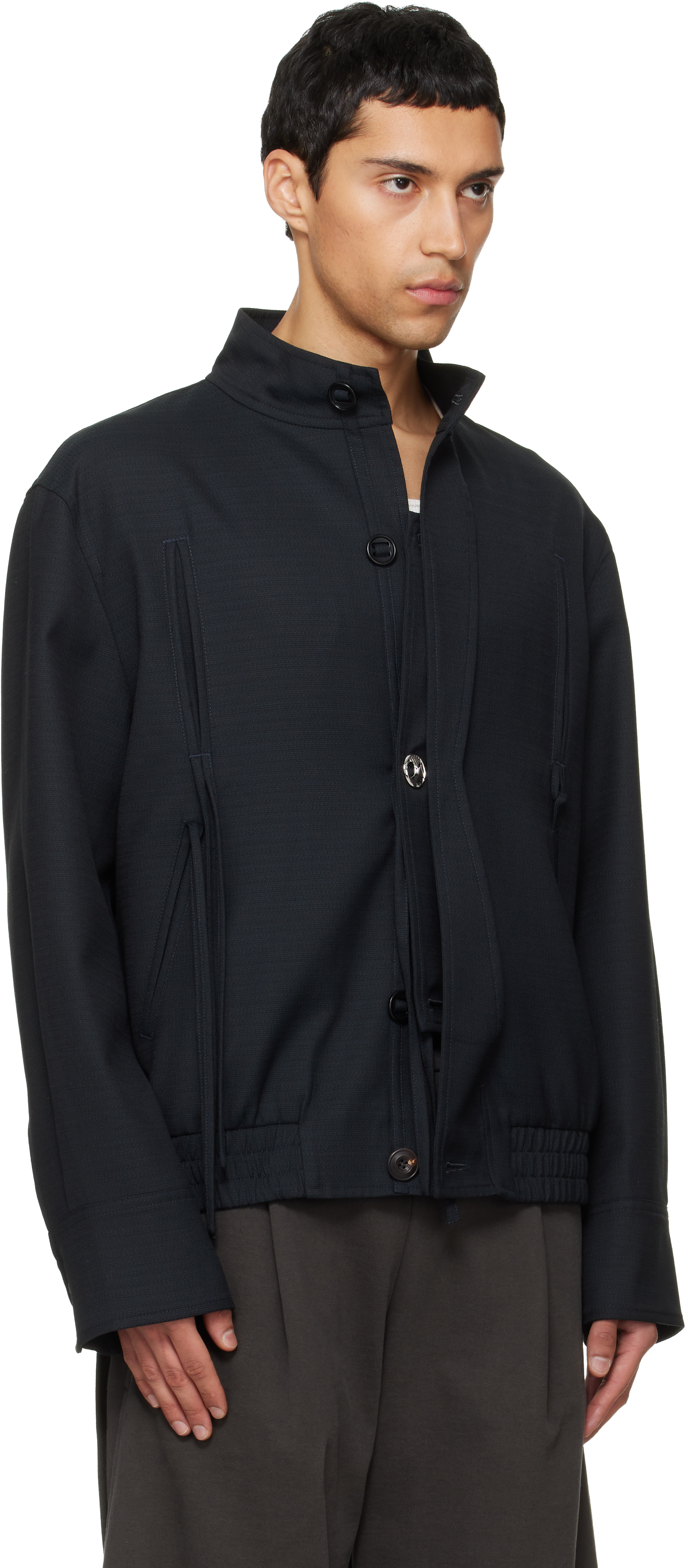 Navy Harrington Jacket