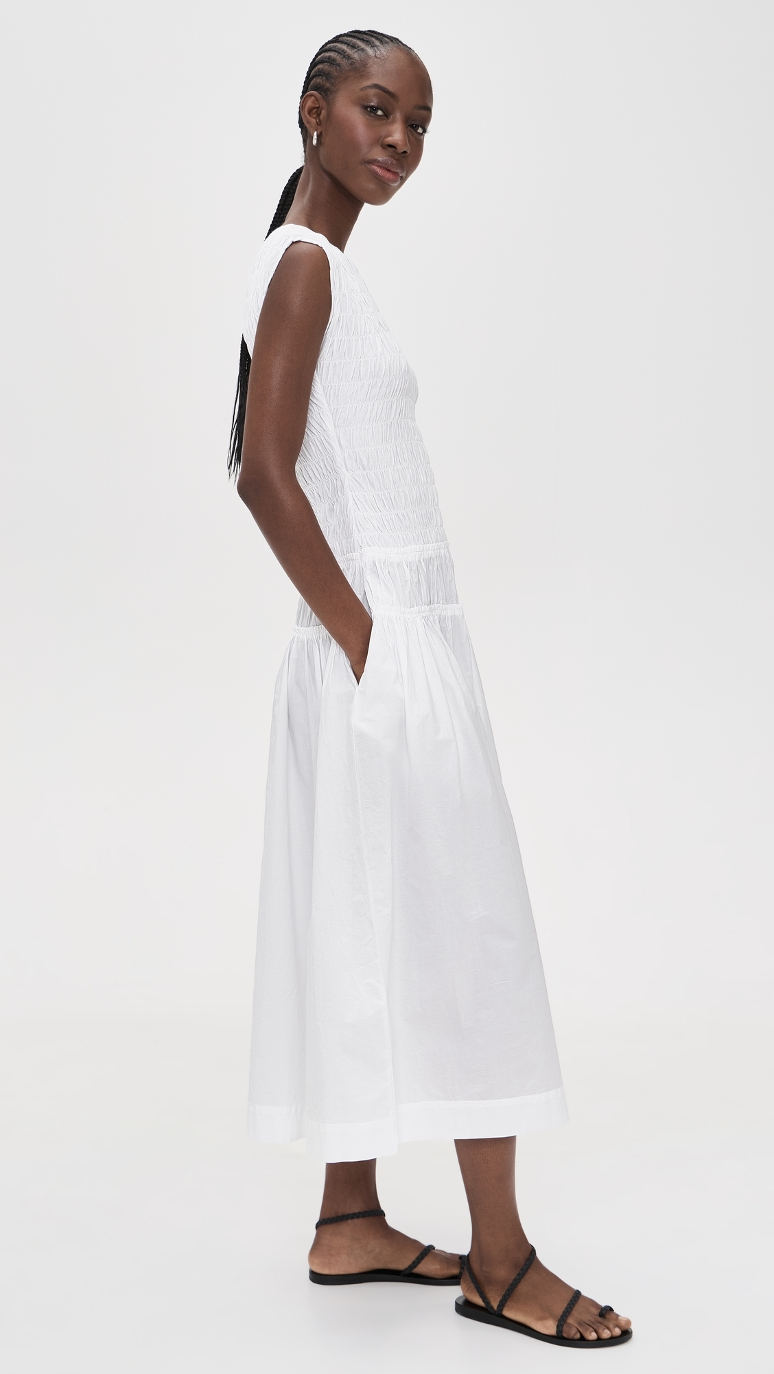 Meghna Dress White