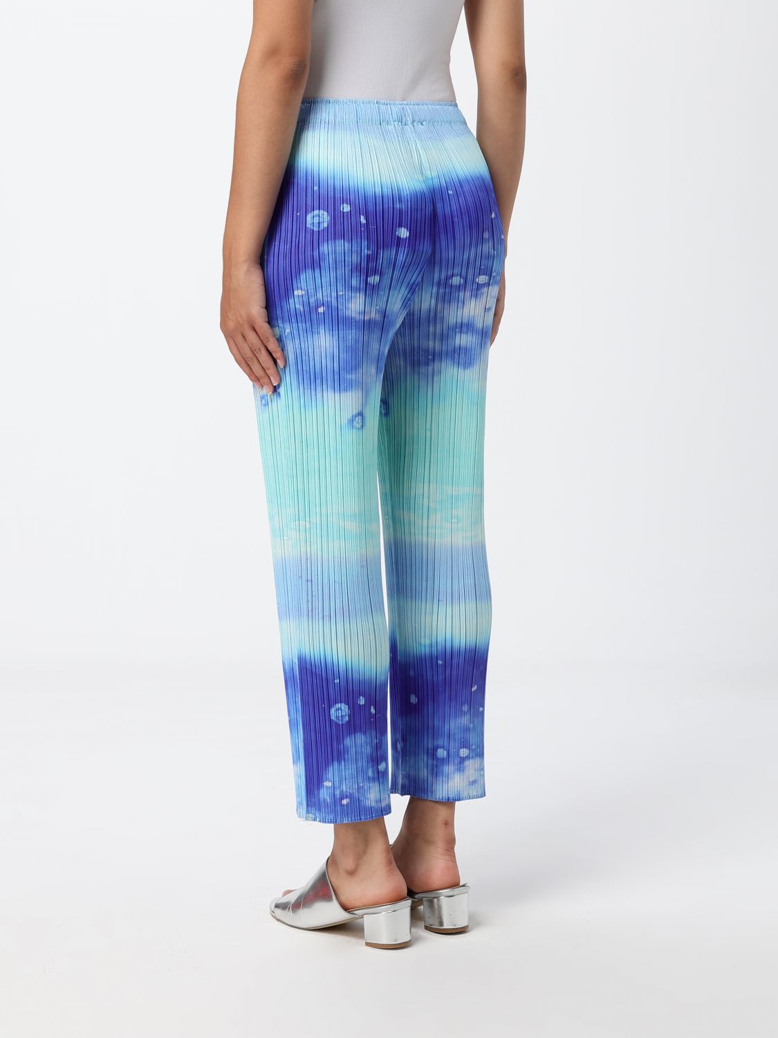 Pants Woman color Gnawed Blue