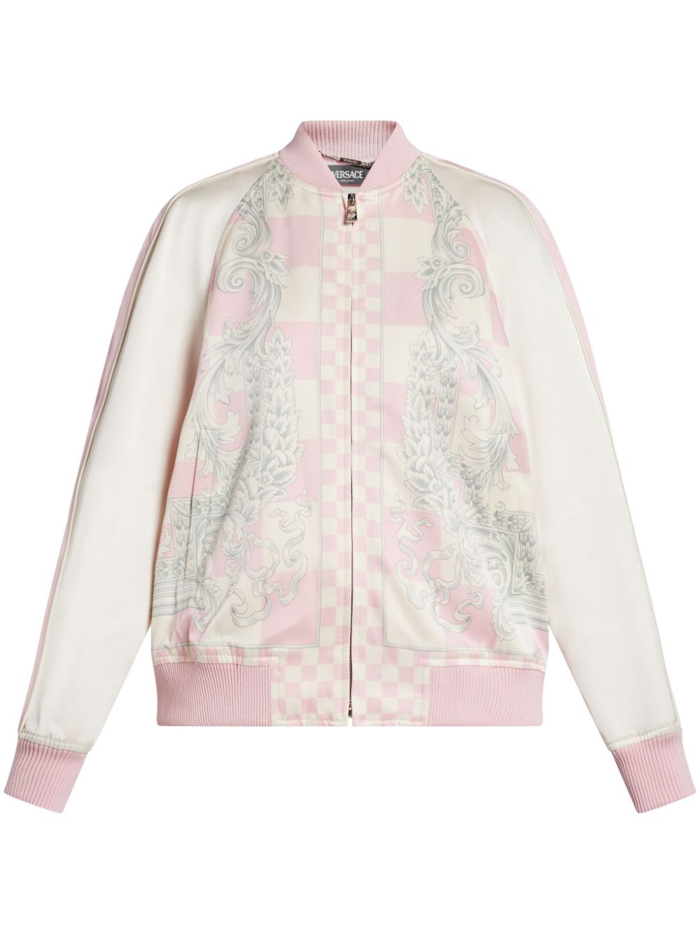 Barocco-print bomber jacket - Pink