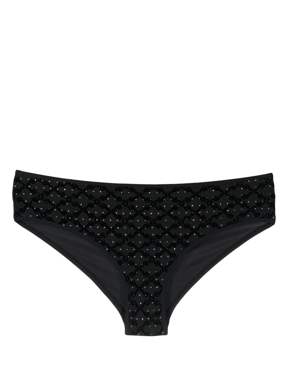 Calliope devoré-effect Brazilian briefs - Black