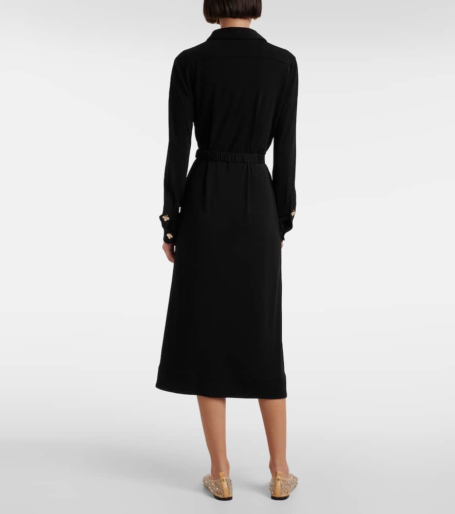 Belted jersey shirtdress