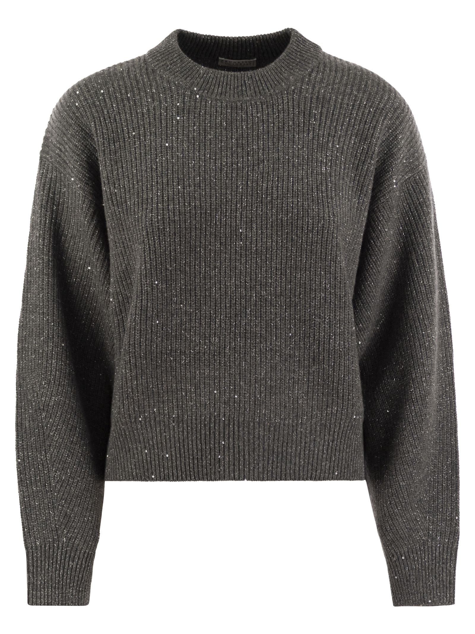 Dazzling Ribbed Sweater In Cashmere And Wool