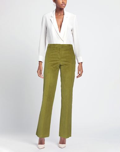 Pennyblack Woman Pants Military green Size 2 Cotton, Elastane