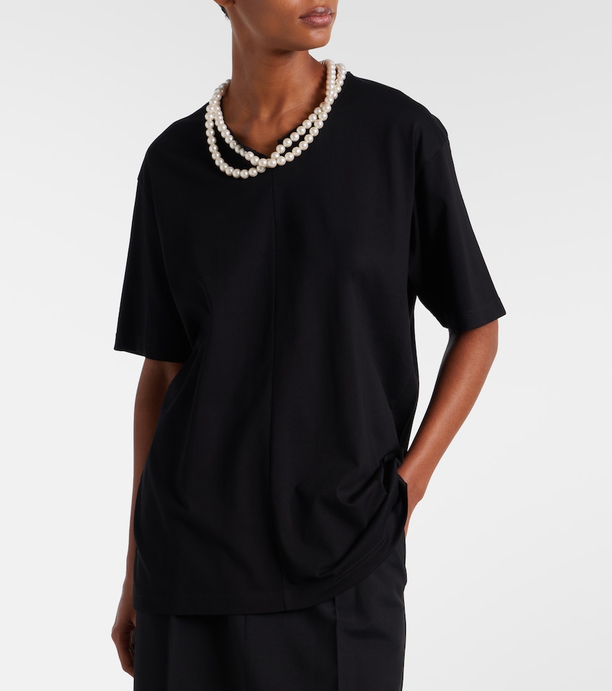 Oversized embellished cotton T-shirt