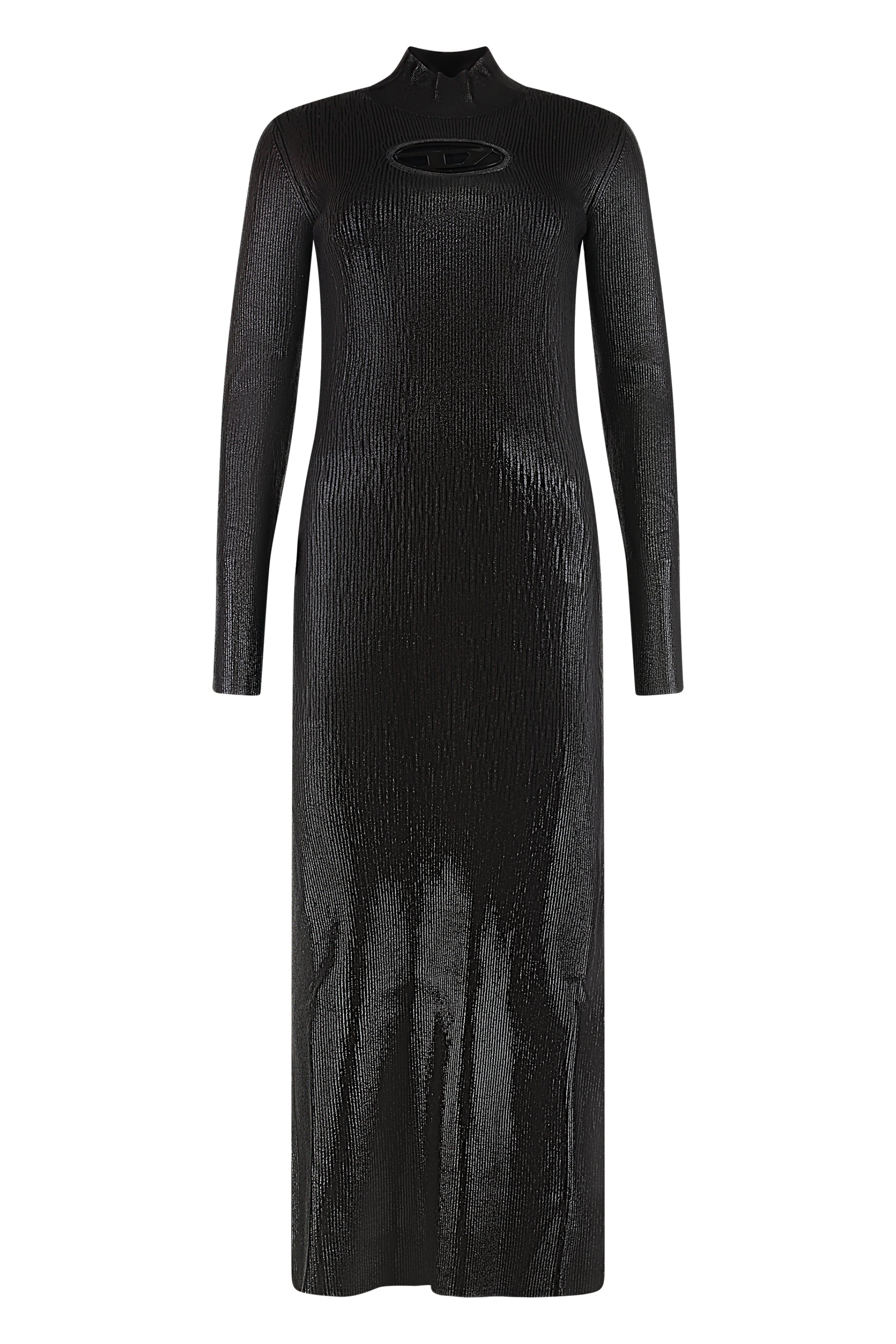 M-Zary Viscose Dress with Oval D-Metal Detail