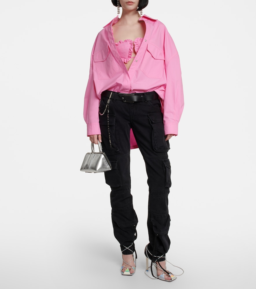 The Attico Glory ruffled cotton bra top