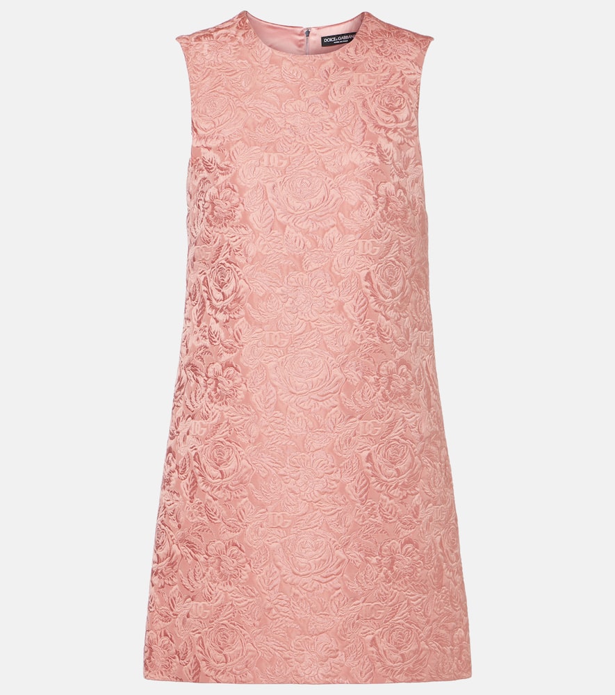 Floral jacquard minidress