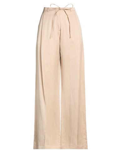 Crème Woman Pants Light brown Size 10 Lyocell, Linen