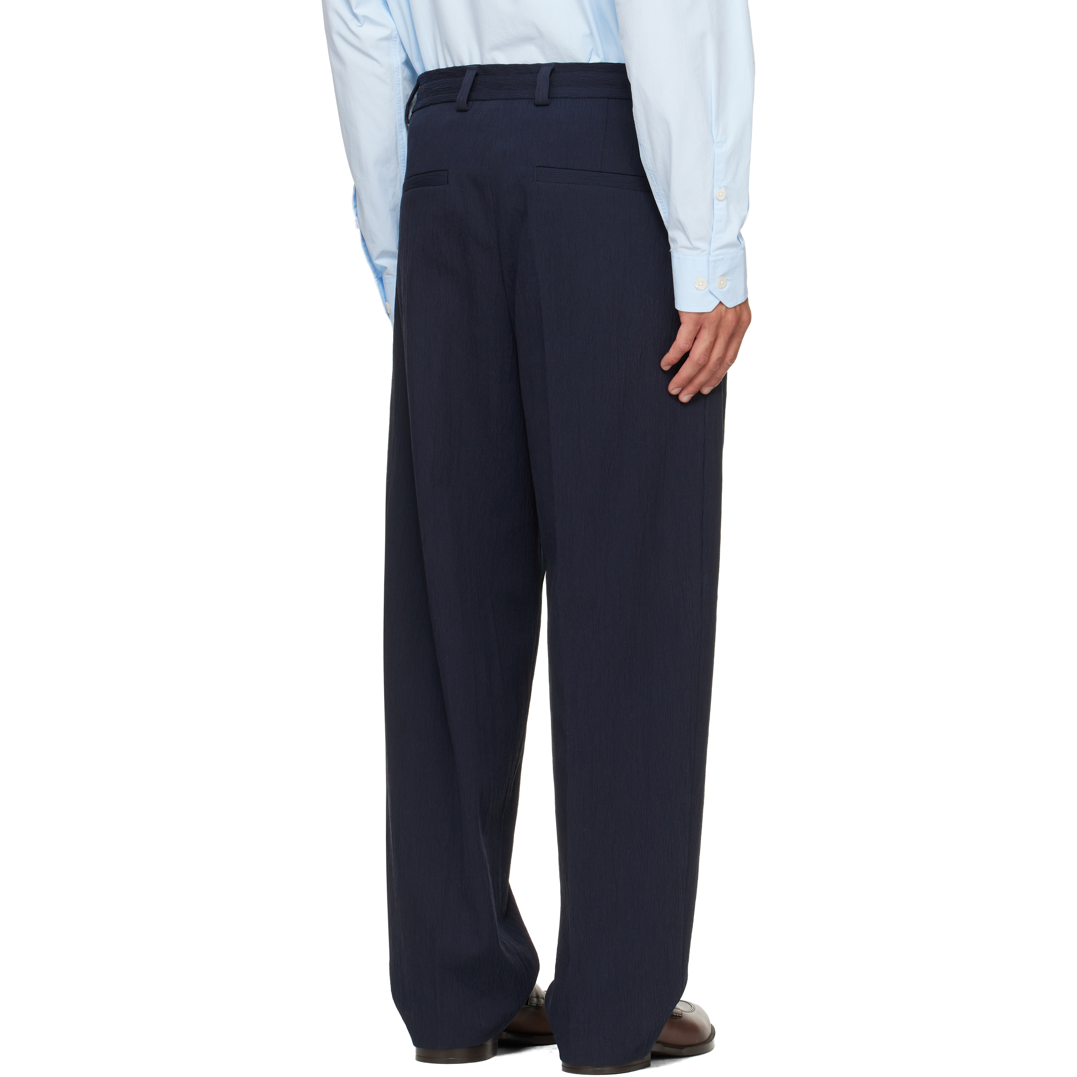 Navy Modern-Fit Trousers