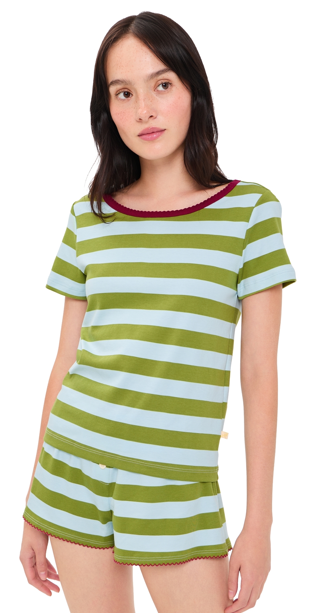 Baby Jean Tee Olive/Ice