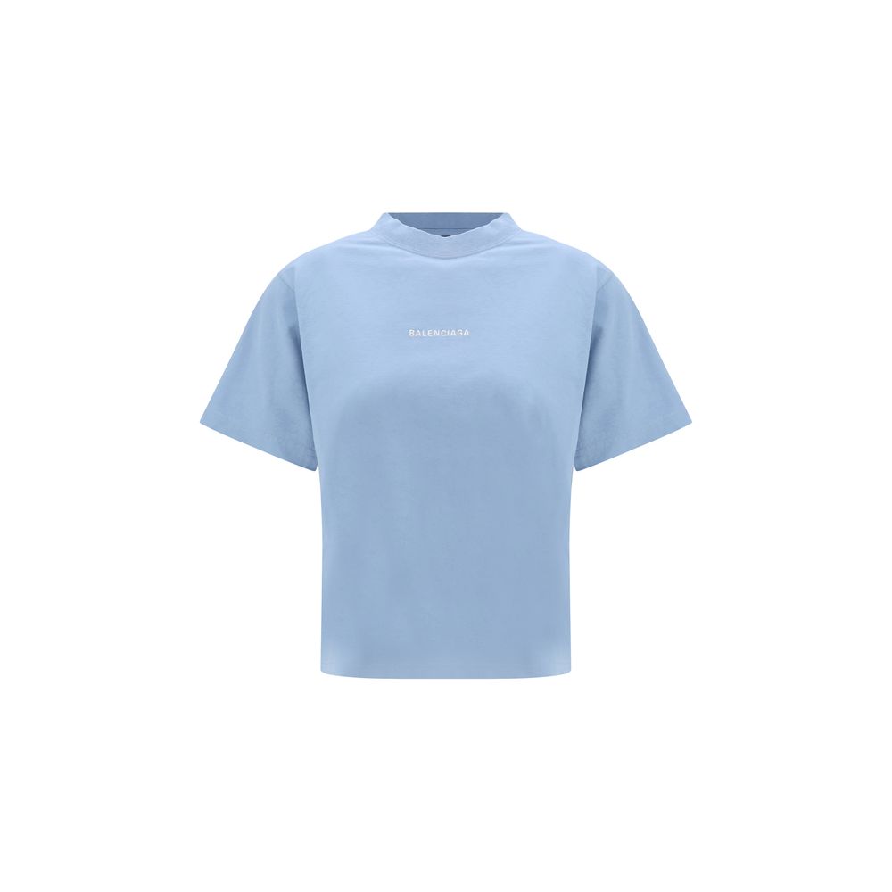 Cotton Logo T-Shirt — Blue