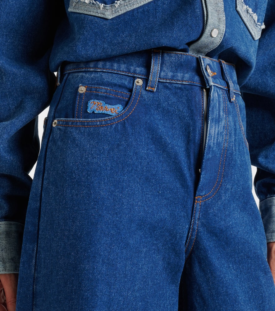 Logo wide-leg jeans