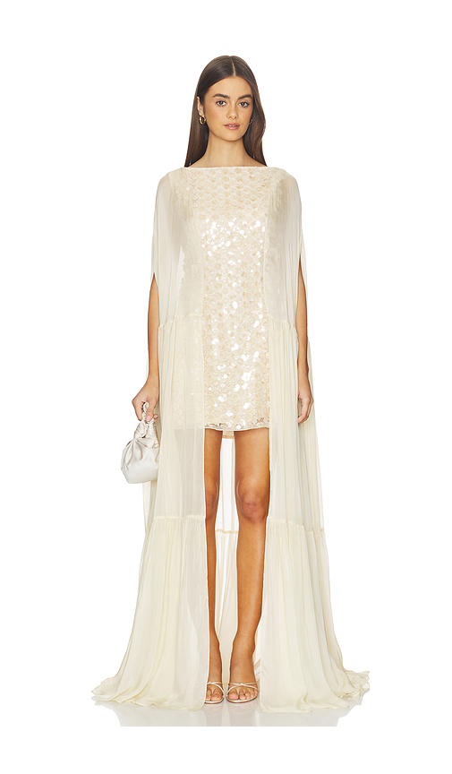 LA FUORI ROBE DRESS en Cream. L. Also en