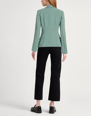 Woman Blazer Sage green Size 4 Polyester, Viscose, Elastane