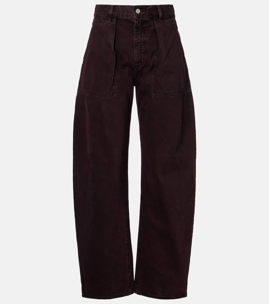 Sefton high-rise barrel-leg jeans