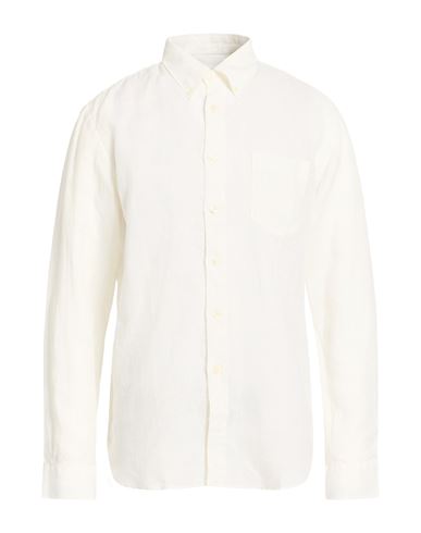 Man Shirt Cream Size L Linen