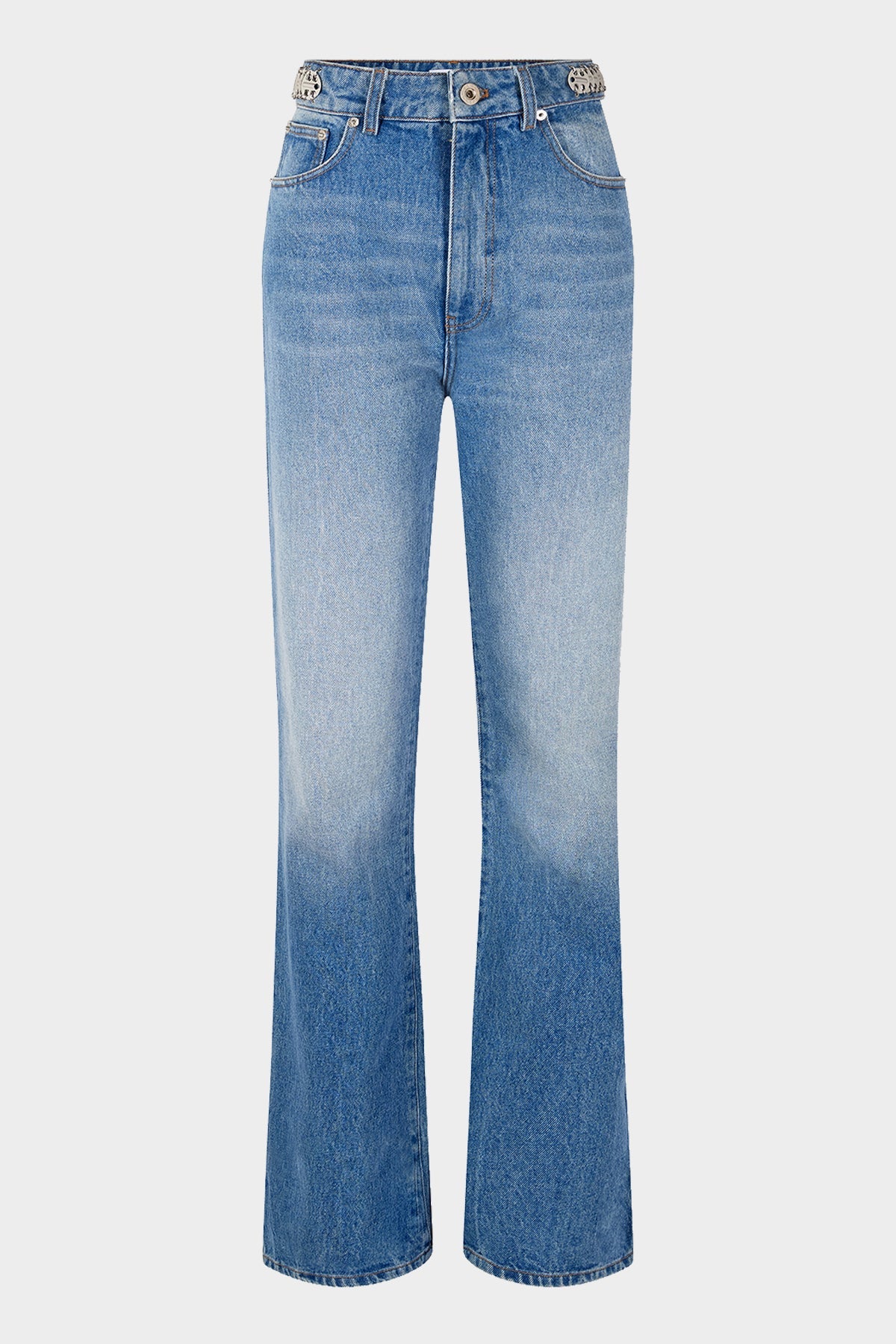Denim Flare Pant in Denim Stone