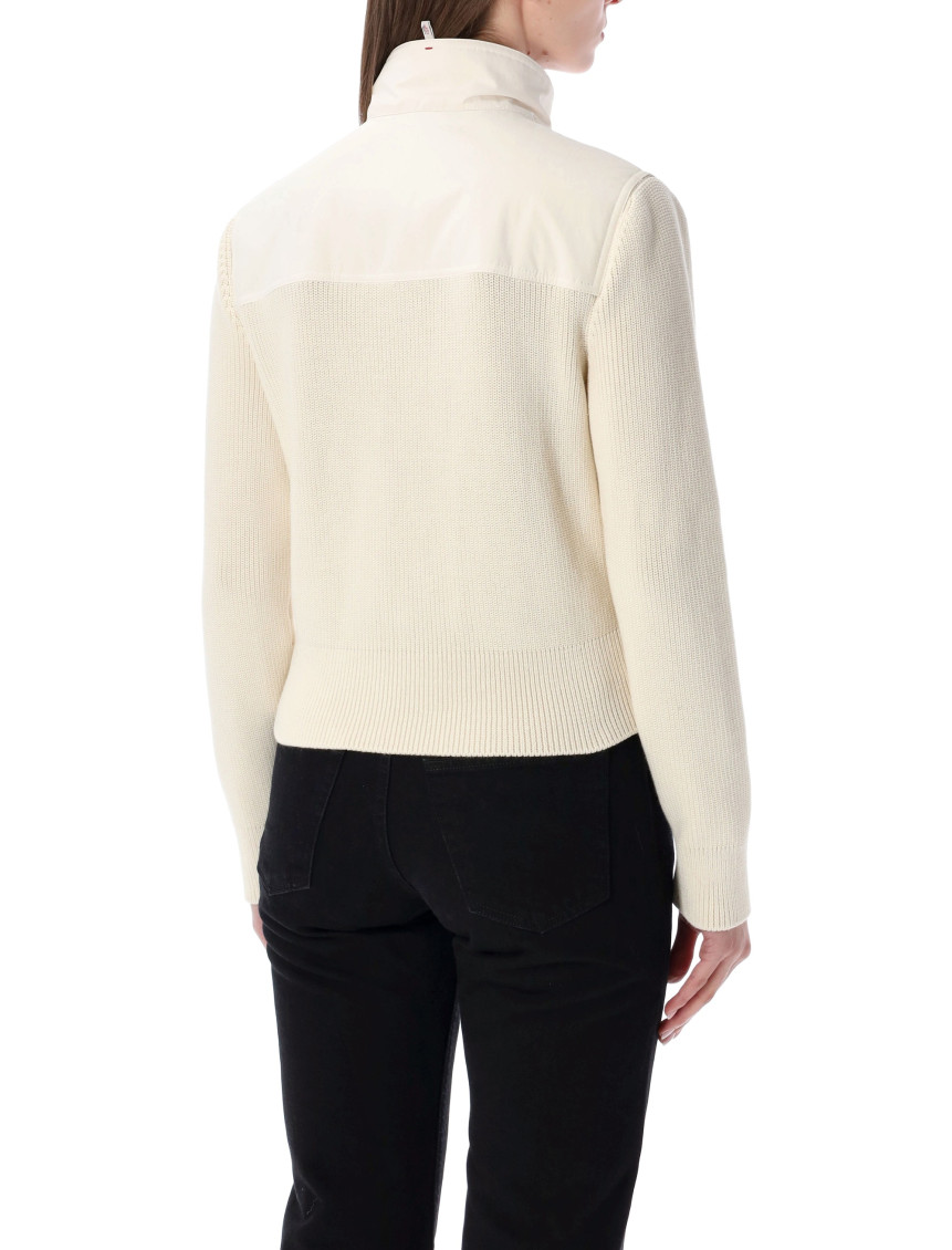 Moncler Grenoble - high collar knit cardigan zip pocket